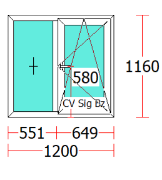 FEREASTRA PVC/2 CANAT