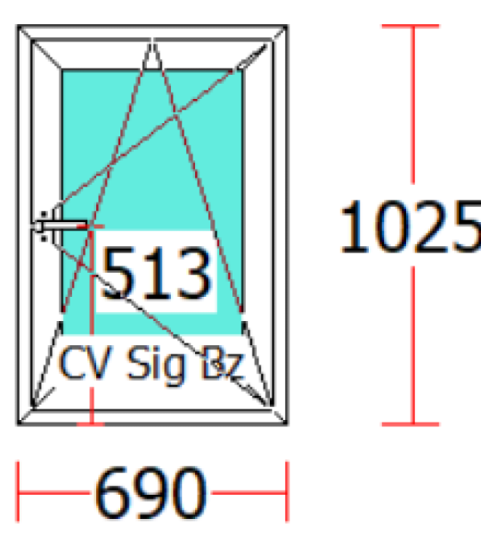 FEREASTRA PVC /1 canat