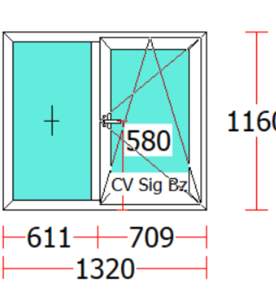 FEREASTRA PVC/2 CANAT
