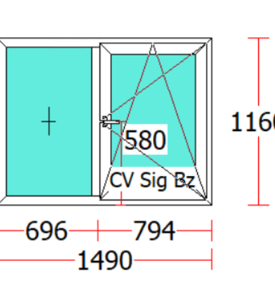 FEREASTRA PVC/2 CANAT