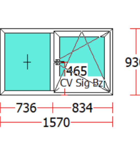 FEREASTRA PVC/2 CANAT