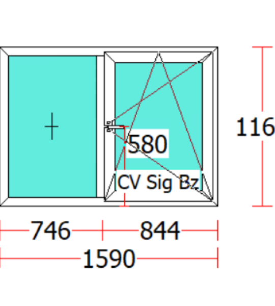 FEREASTRA PVC/2 CANAT