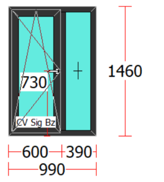 FEREASTRA PVC/1 CANAT