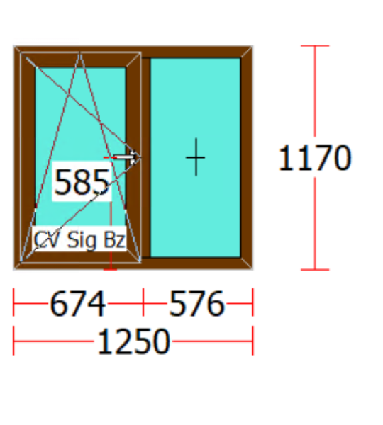 FEREASTRA PVC/2 CANAT