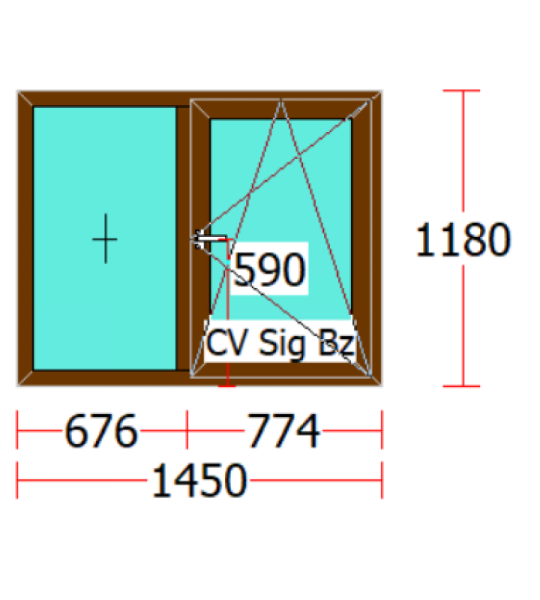 FEREASTRA PVC/2 CANAT